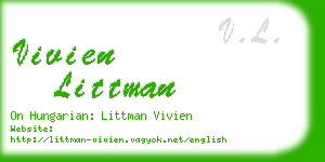 vivien littman business card